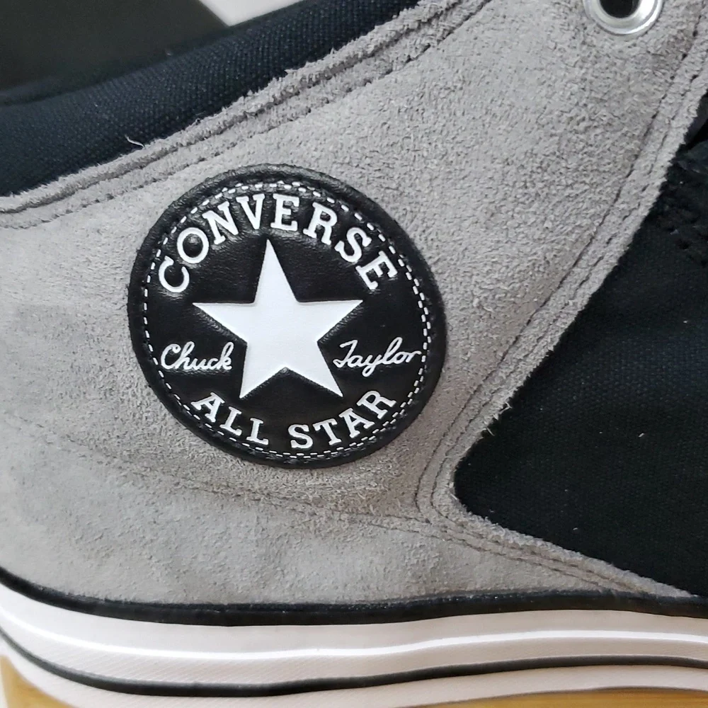 Converse All Star CTAS High Street Mid Unisex Sneakers Black Grey M12/ W14 - Picture 2 of 10